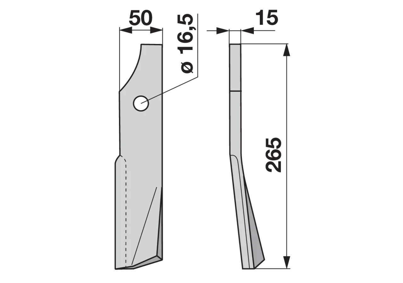 Fräsmesser rechts Breite 85 mm GartenShop24