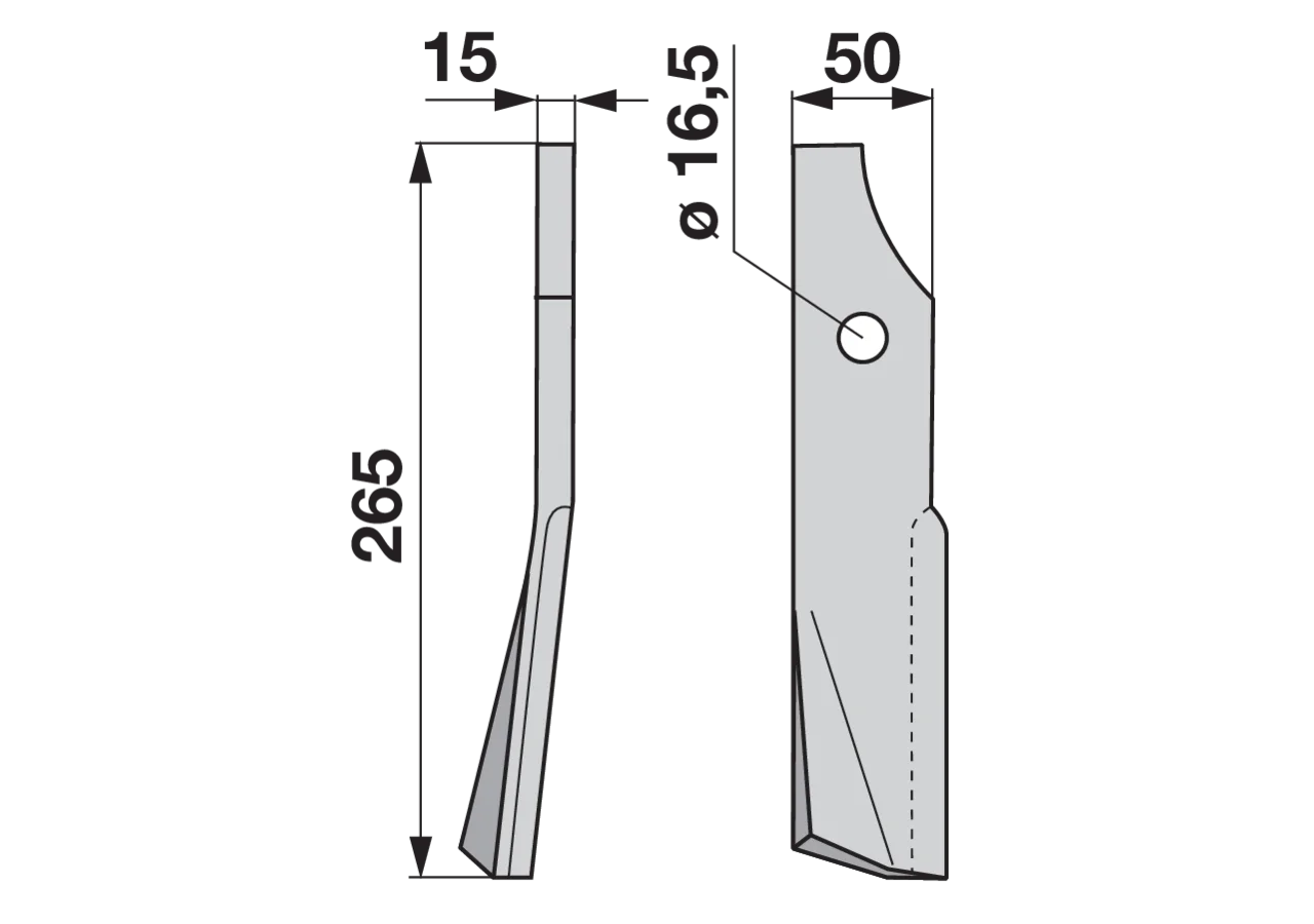 Fräsmesser links Breite 85 mm GartenShop24