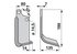 Bogenmesser rechts 80x7 mm Höhe 186 mm – Fräsmesser für Bodenfräsen, Ausführung rechts