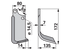 Bogenmesser rechts 80x7 L=172 Arbeitsbreite 135 LAB=55 GartenShop24 - Hochwertige Gartengeräte