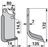Bogenmesser rechts 80x7 L=172 Arbeitsbreite 135 LAB=55 GartenShop24 - Hochwertige Gartengeräte