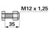 Frässchrauben M12 x 1,25 x 35 mm Güte 12.9 mit Sicherungsmutter, 10 Stück