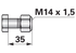 Frässchrauben M14x1,5x35 Güte 12.9 mit SI-Mutter, 10 Stück für Bodenfräsen