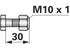 Frässchraube M10x1x30 Güte 10.9 mit Sicherungsmutter GartenShop24 - Hochwertige Gartengeräte