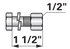 Frässchrauben UNF 1/2" x 38 Güte 8.8 mit Federring Mu 10, 10 Stück GartenShop24 - Hochwertige Gartengeräte