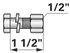 Frässchrauben UNF 1/2" x 38 Güte 8.8 mit Federring Mu 10, 10 Stück GartenShop24 - Hochwertige Gartengeräte
