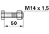 Frässchraube M14 x 1,5 x 50 Güte 12.9 mit SI-Mutter GartenShop24 - Hochwertige Gartengeräte