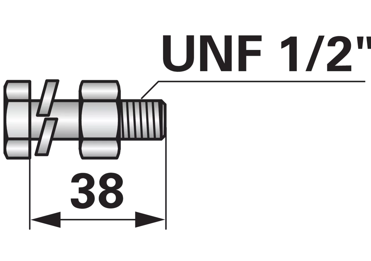 Frässchraube UNF 1/2" x 38 mm Güte 12.9 mit Federring und Mutter GartenShop24 - Hochwertige Gartengeräte
