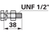Frässchraube UNF 1/2" x 38 mm Güte 12.9 mit Federring und Mutter GartenShop24 - Hochwertige Gartengeräte