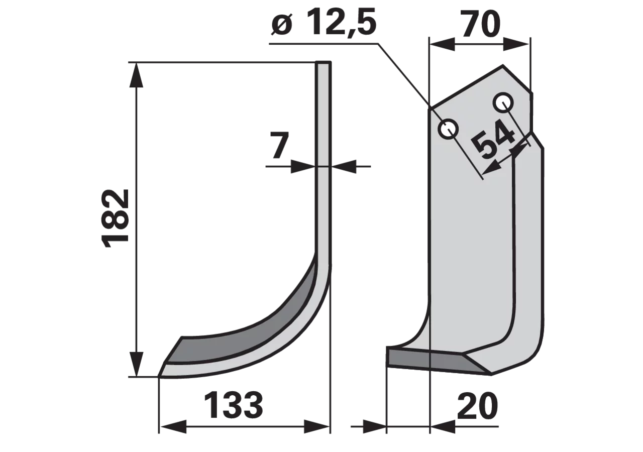 Bogenmesser links anstelle von Pegoraro 001853 GartenShop24 - Hochwertige Gartengeräte