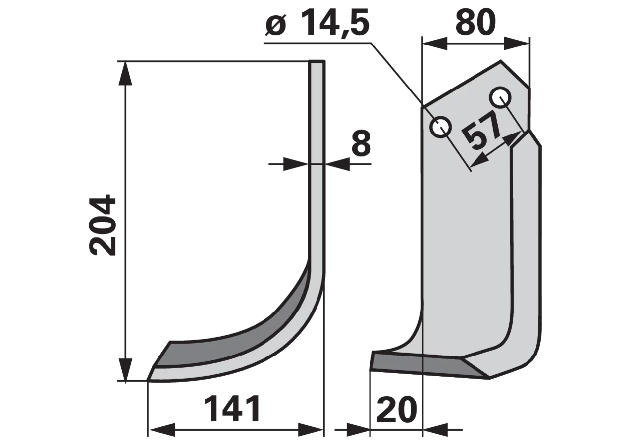 Bogenmesser links anstelle von Pegoraro 004586 GartenShop24 - Hochwertige Gartengeräte