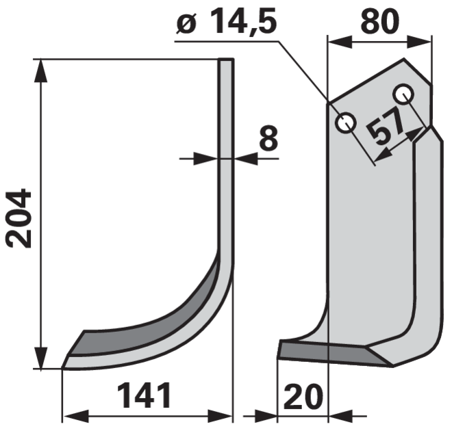 Bogenmesser links anstelle von Pegoraro 004586 GartenShop24 - Hochwertige Gartengeräte
