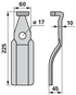 Fräsmesser 60x10 Detailansicht: Lochdurchmesser 17 mm, Stärke 10 mm, Höhe 225 mm