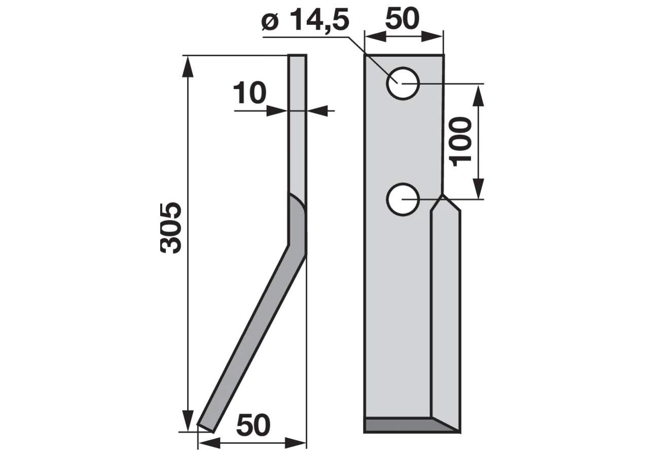 Winkelmesser links Breite 50 mm GartenShop24