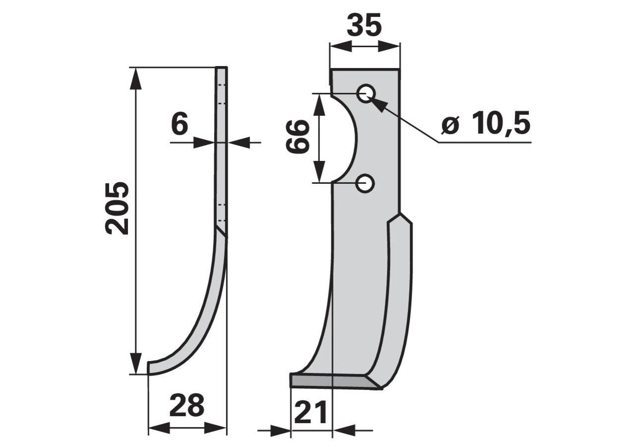 Bogenmesser links – passend für Grillo 11294 GartenShop24