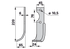 Bogenmesser links Grillo 9254 220 mm – Ersatzmesser für Bodenfräsen, Linksausführung