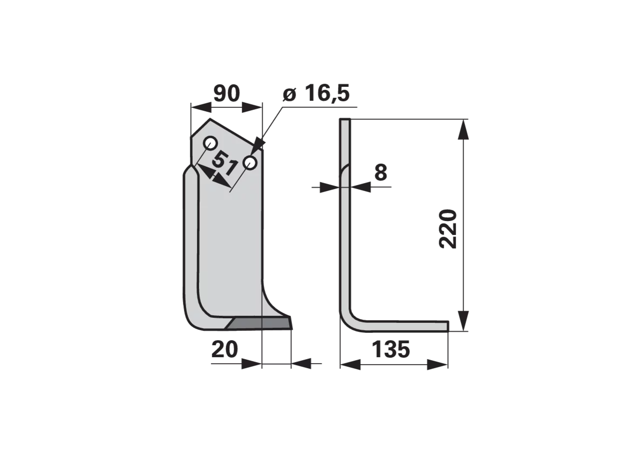 Winkelmesser rechts – passend für Howard 9911 GartenShop24