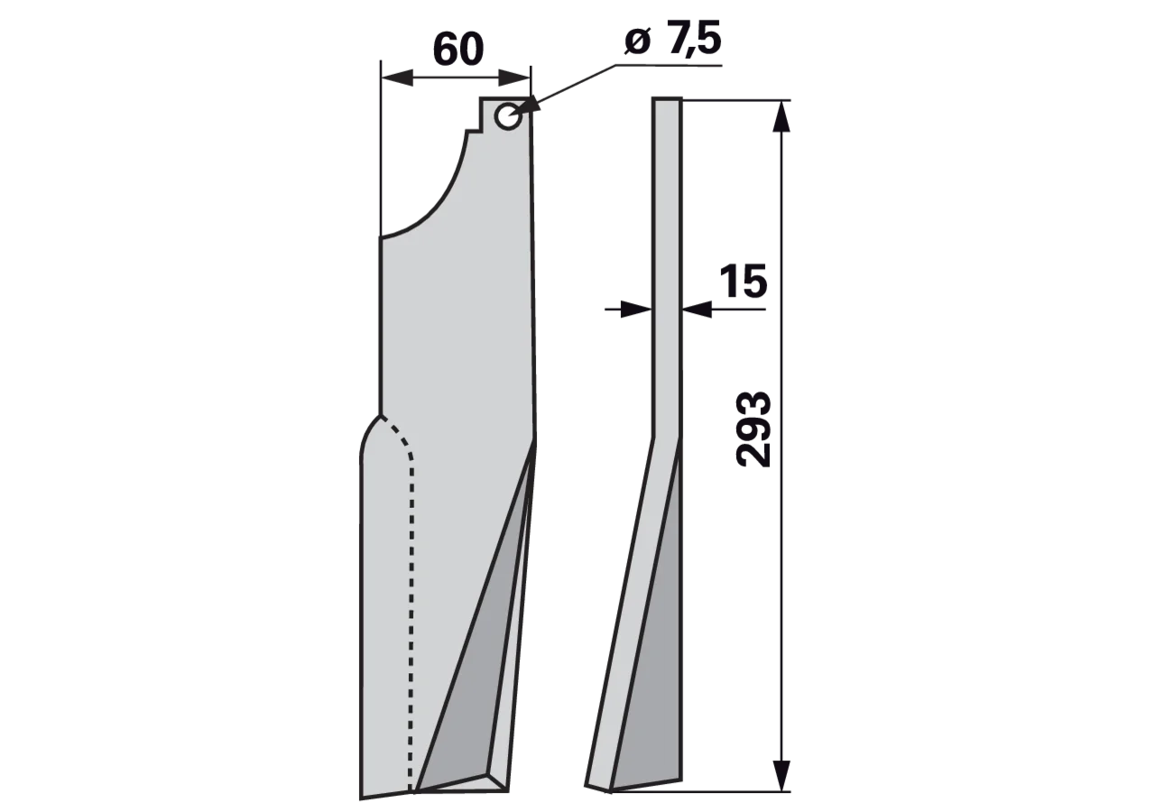 Fräsmesser rechts – passend für Kuhn 52365700 GartenShop24