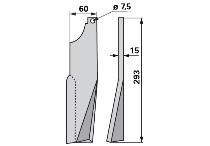 Fräsmesser rechts – passend für Kuhn 52365700 GartenShop24