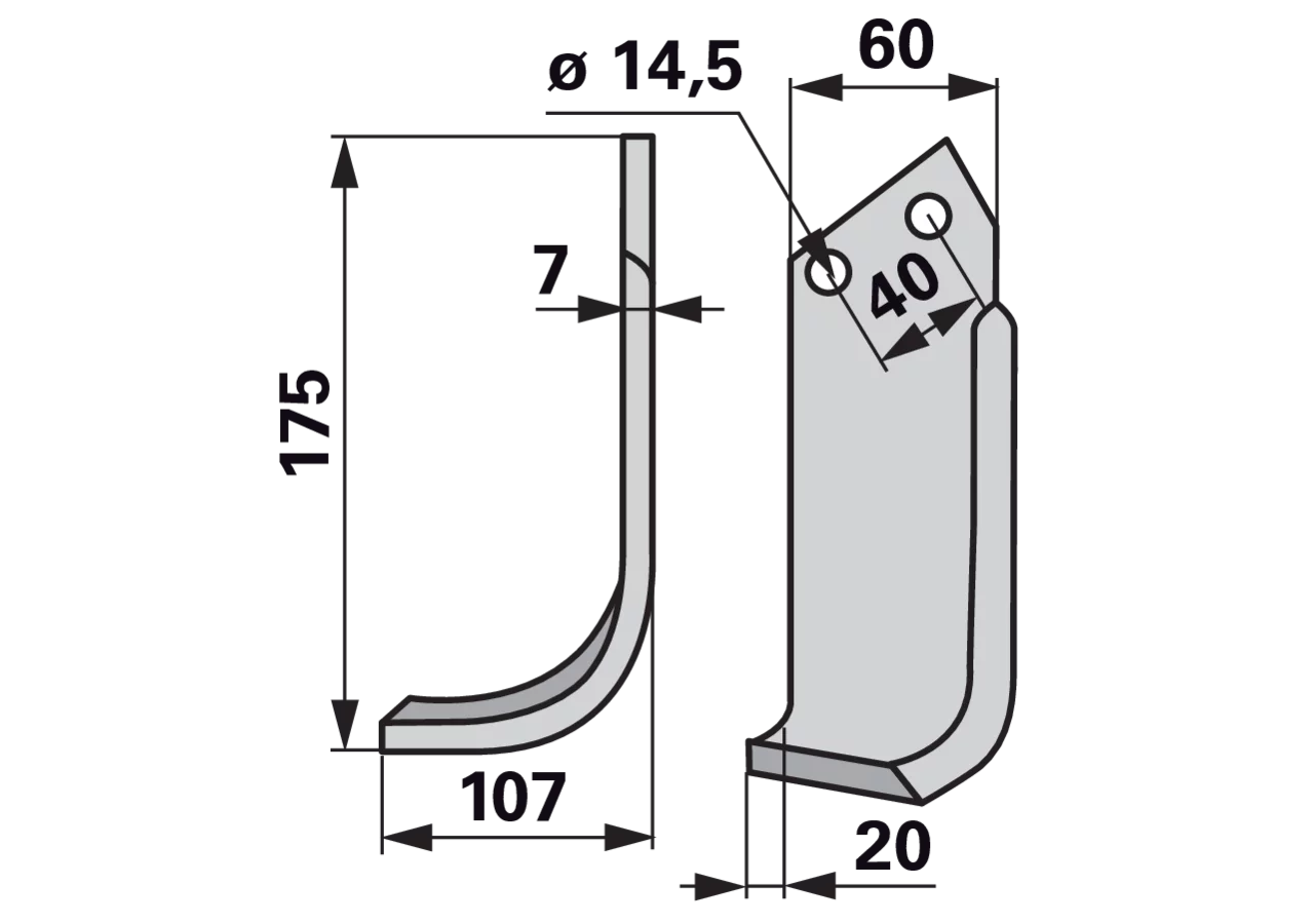 Bogenmesser links – passend für Maletti 1302078 GartenShop24