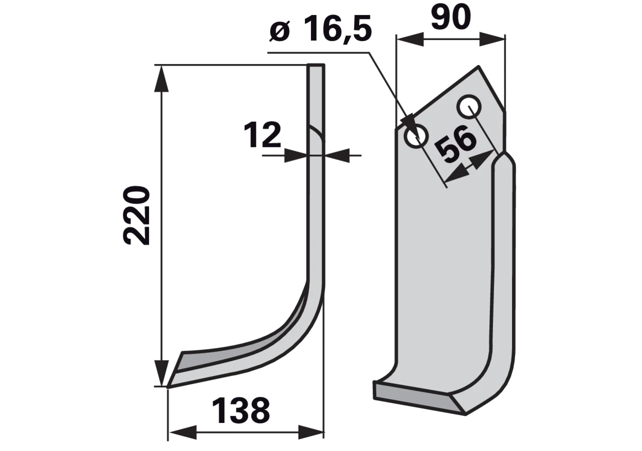 Bogenmesser links Maschio 09400416 GartenShop24