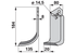 Bogenmesser links 80x8 L = 184 Arbeitsbreite = 135 LAB = 59 GartenShop24
