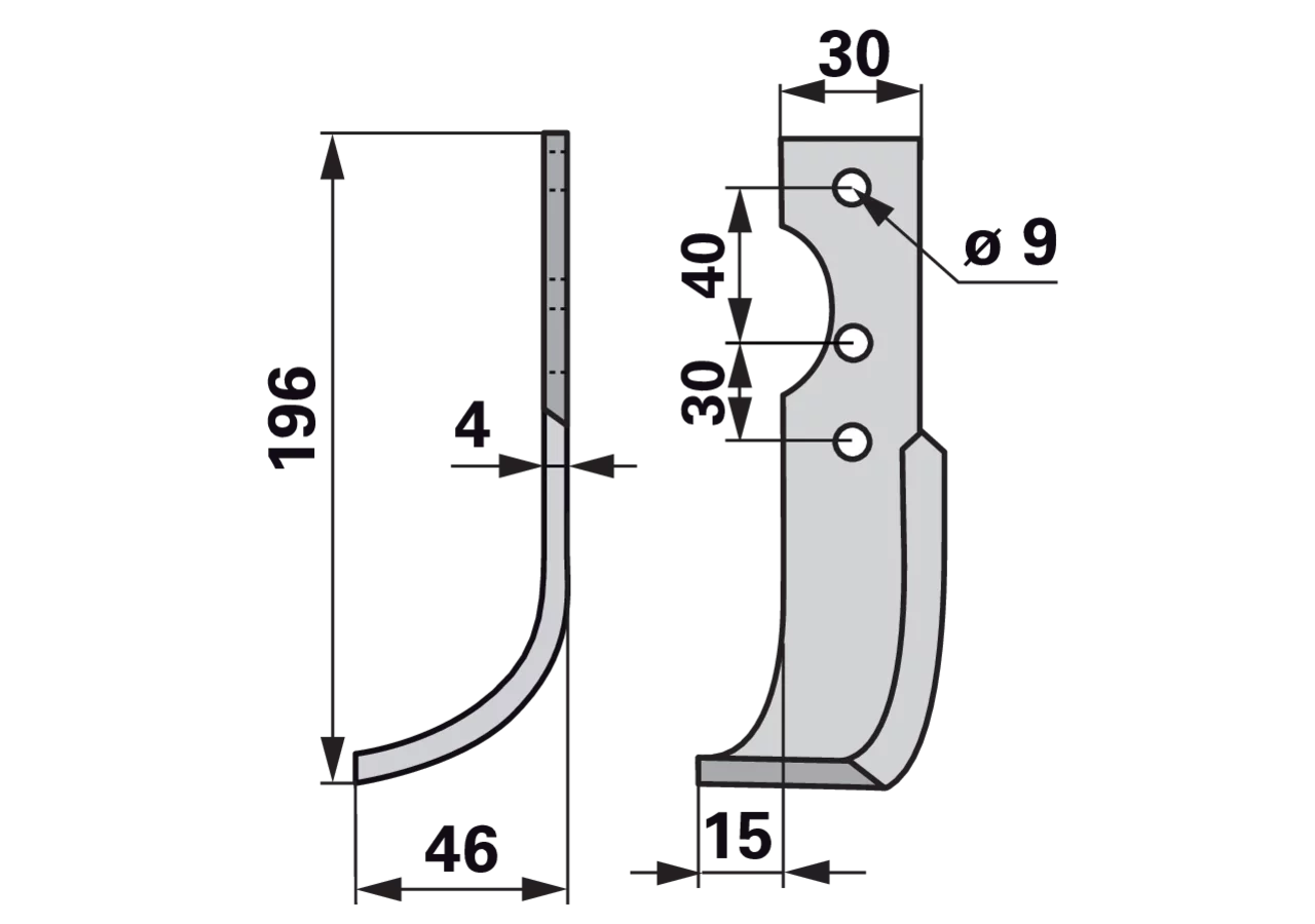 Bogenmesser links anstelle von Solo 5043158 GartenShop24 - Hochwertige Gartengeräte