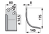 Winkelmesser rechts 80x8 Höhe 175 mm Arbeitsbreite 145 mm Lochabstand 46 mm GartenShop24 - Hochwertige Gartengeräte