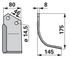 Winkelmesser rechts 80x8 Höhe 175 mm Arbeitsbreite 145 mm Lochabstand 46 mm GartenShop24 - Hochwertige Gartengeräte