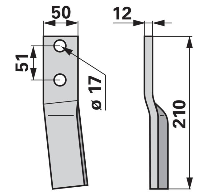 Rotorzinke rechts anstelle von Howard 647255 GartenShop24 - Hochwertige Gartengeräte