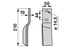 Fräsmesser links 50x10 L=210 mm LA=44 – Einzelstück für Bodenfräsen, Gesamthöhe 210 mm