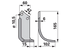Bogenmesser rechts 60x6 L=165 mm Arbeitsbreite 60 mm LAB=42 mm GartenShop24 - Hochwertige Gartengeräte