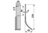 Bogenmesser rechts 230 mm Arbeitsbreite 65 mm – Ersatzmesser für Bodenfräsen