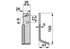 Winkelmesser rechts 35x5 L=150 mm Bodenfräsen, Arbeitsbreite 41 mm, Lochabstand 27 mm