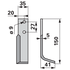 Fräsmesser rechts 150 mm Höhe, 5 mm Stärke, Lochdurchmesser 9 mm – Detailansicht