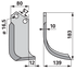 Bogenmesser rechts 80x10 L=183 mm Arbeitsbreite 139 mm LAB 57 mm GartenShop24 - Hochwertige Gartengeräte
