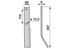 Fräsmesser links 40x8 passend zu Bärtschi – Arbeitsbreite 55 mm, L = 307 mm GartenShop24 - Hochwertige Gartengeräte