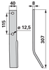 Fräsmesser links 40x8 passend zu Bärtschi – Arbeitsbreite 55 mm, L = 307 mm GartenShop24 - Hochwertige Gartengeräte