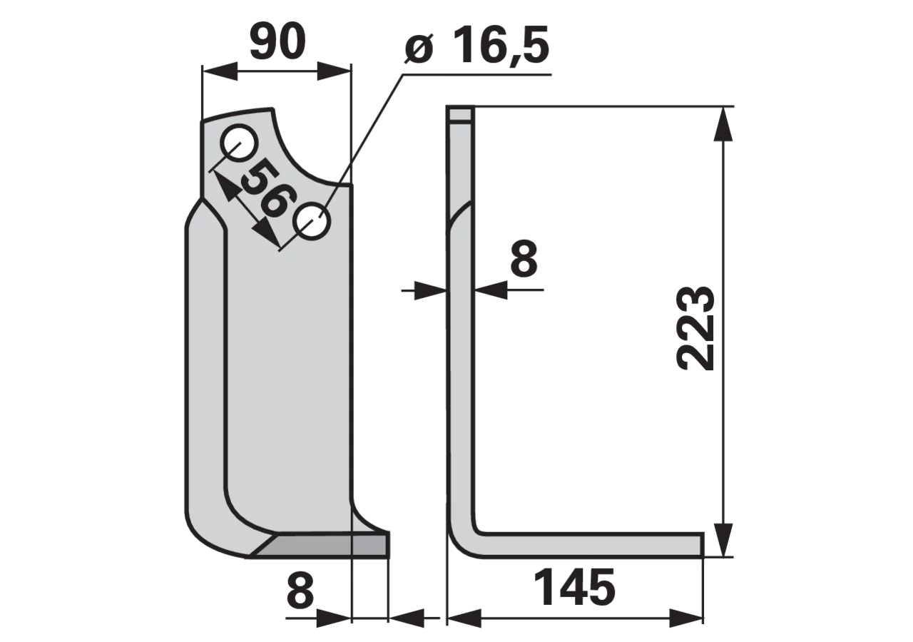 Winkelmesser rechts anstelle von Maschio 24100404 GartenShop24 - Hochwertige Gartengeräte