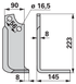 Detailansicht Winkelmesser rechts Maschio 24100404 – Lochdurchmesser 16,5 mm, Lochabstand 56 mm