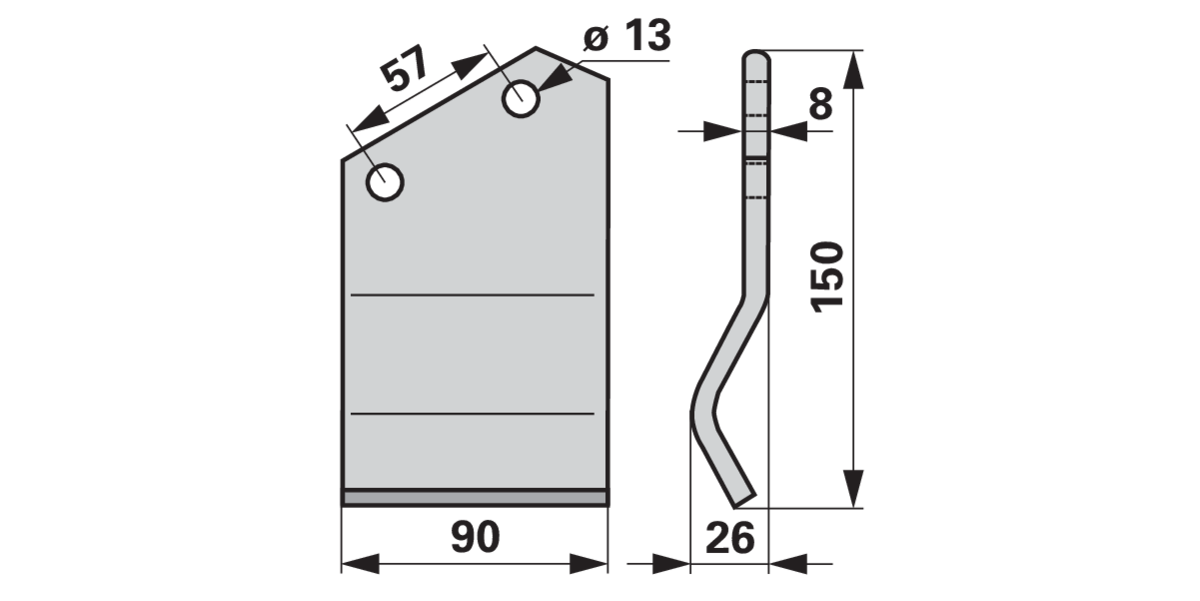 Fräsmesser anstelle von Rota Dairon 4501005 GartenShop24 - Hochwertige Gartengeräte