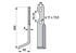 Winkelmesser links 35x8 L=250 mm Bodenfräsen – Fräsmesser Arbeitsbreite 60 mm, Stärke 8 mm