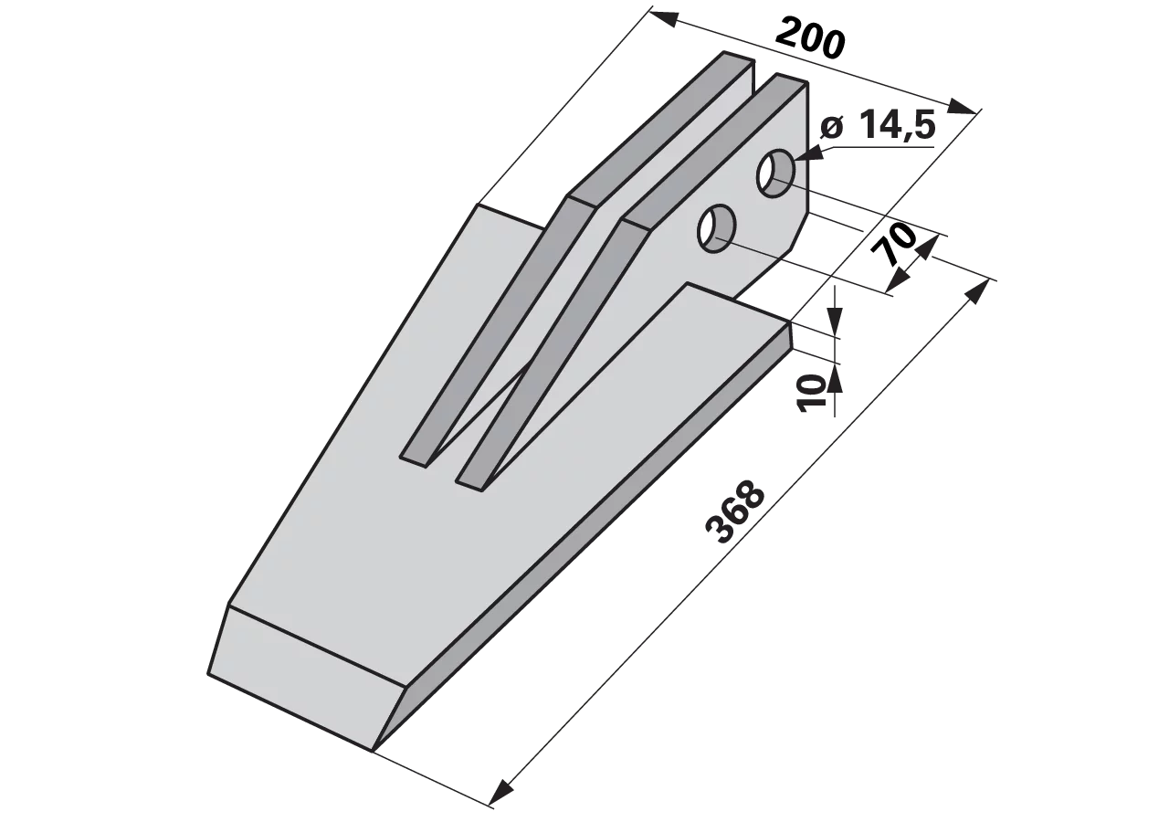 Spaten Arbeitsbreite = 200 Höhe 368 mm GartenShop24