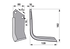 Winkelmesser rechts Celli 722560 – Fräsmesser für Bodenfräsen, Höhe 182 mm