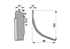 Bogenmesser rechts Ferrari 496367 – Fräsmesser für Bodenfräsen, Stärke 6 mm