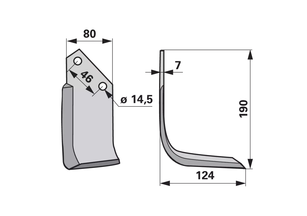 Roteritalia Bogenmesser rechts F3156010 GartenShop24 - Hochwertige Gartengeräte