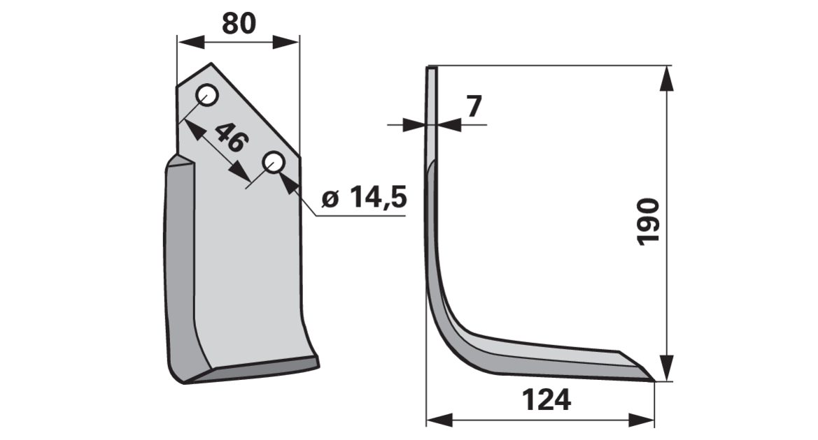 Roteritalia Bogenmesser rechts F3156010 GartenShop24 - Hochwertige Gartengeräte