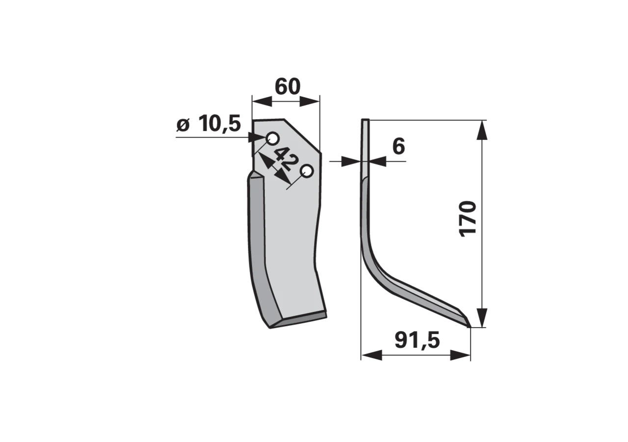 Bogenmesser rechts – passend für Goldoni 5624312 GartenShop24