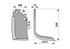 Winkelmesser rechts Kuhn 52359010 – Ersatzteil für Bodenfräsen, Höhe 203 mm