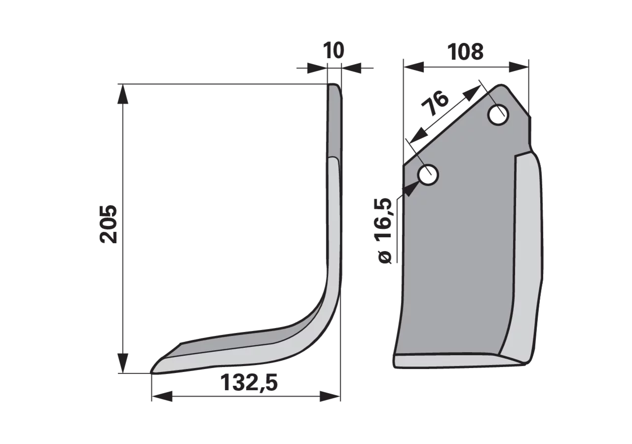 Winkelmesser links anstelle von Kuhn 52359110 GartenShop24 - Hochwertige Gartengeräte